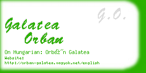galatea orban business card
